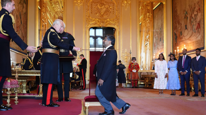 A boy from war-torn Sri Lanka - Nishan Canagarajah receives his knighthood