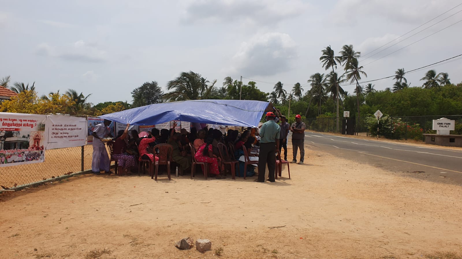 Sri Lankan police strip water and toilets from Tamil land protesters