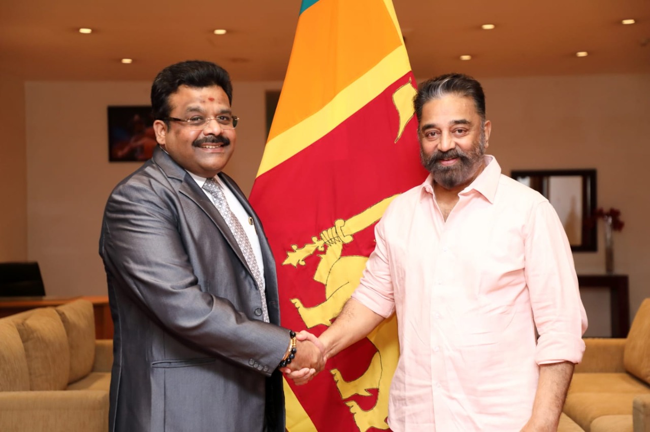 Kamal Haasan shakes hands with Sri Lanka's diplomat in Chennai ...