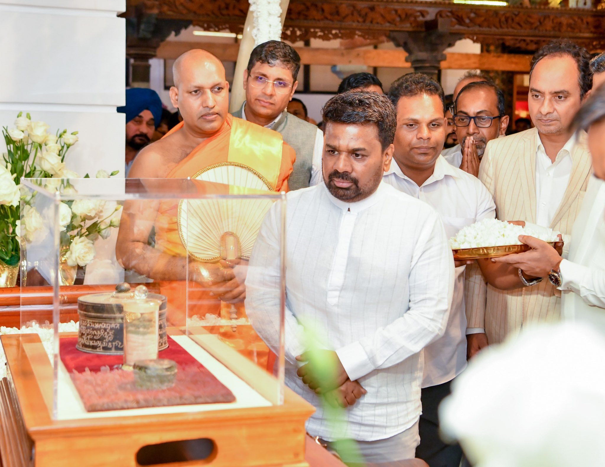 Sri Lankan President Anura Kumara Dissanayake at the inaugaration of the exposition.