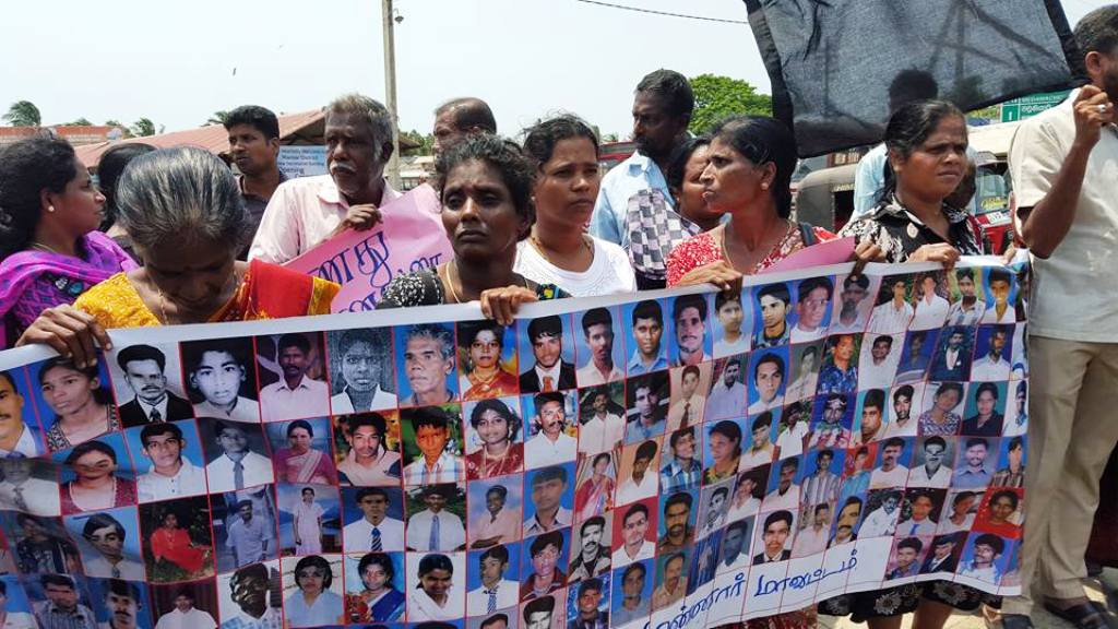 Mannar disappeared families protest Ranil visit | Tamil Guardian