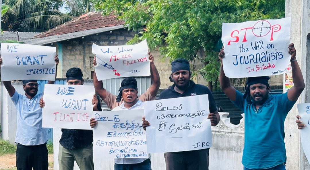 Protest on press freedom