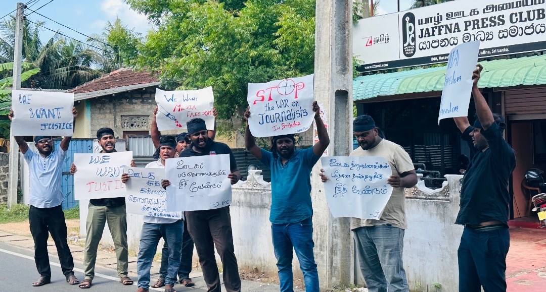 Protest on press freedom