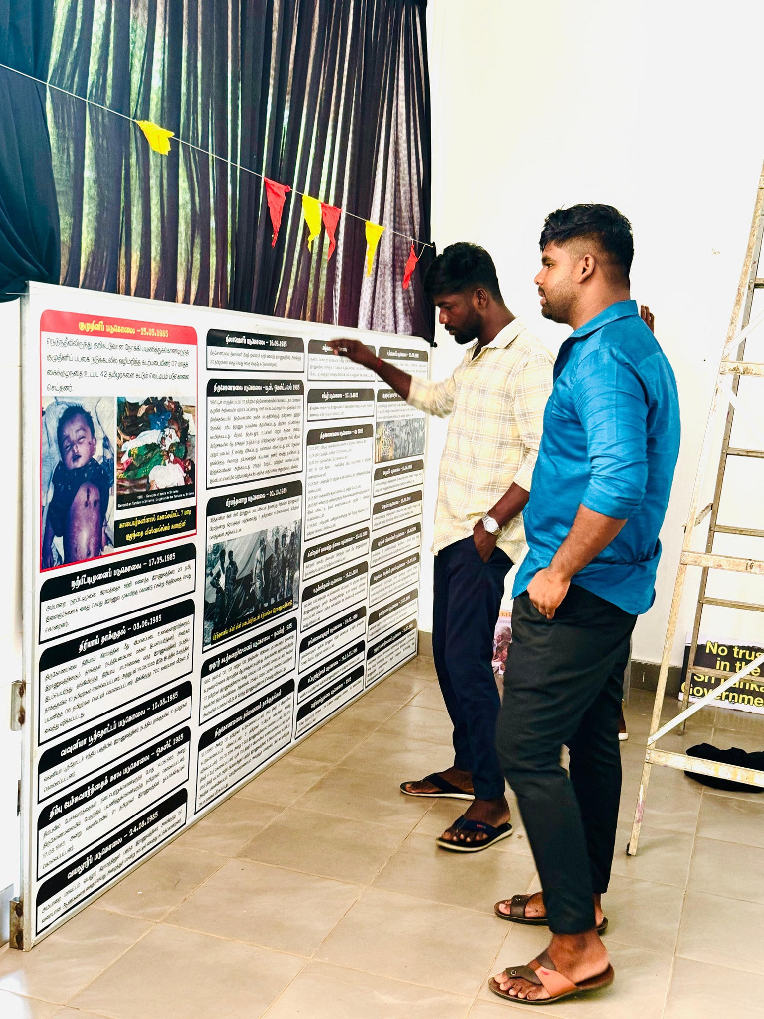 Exhibition about Mullivaikkal genocide 
