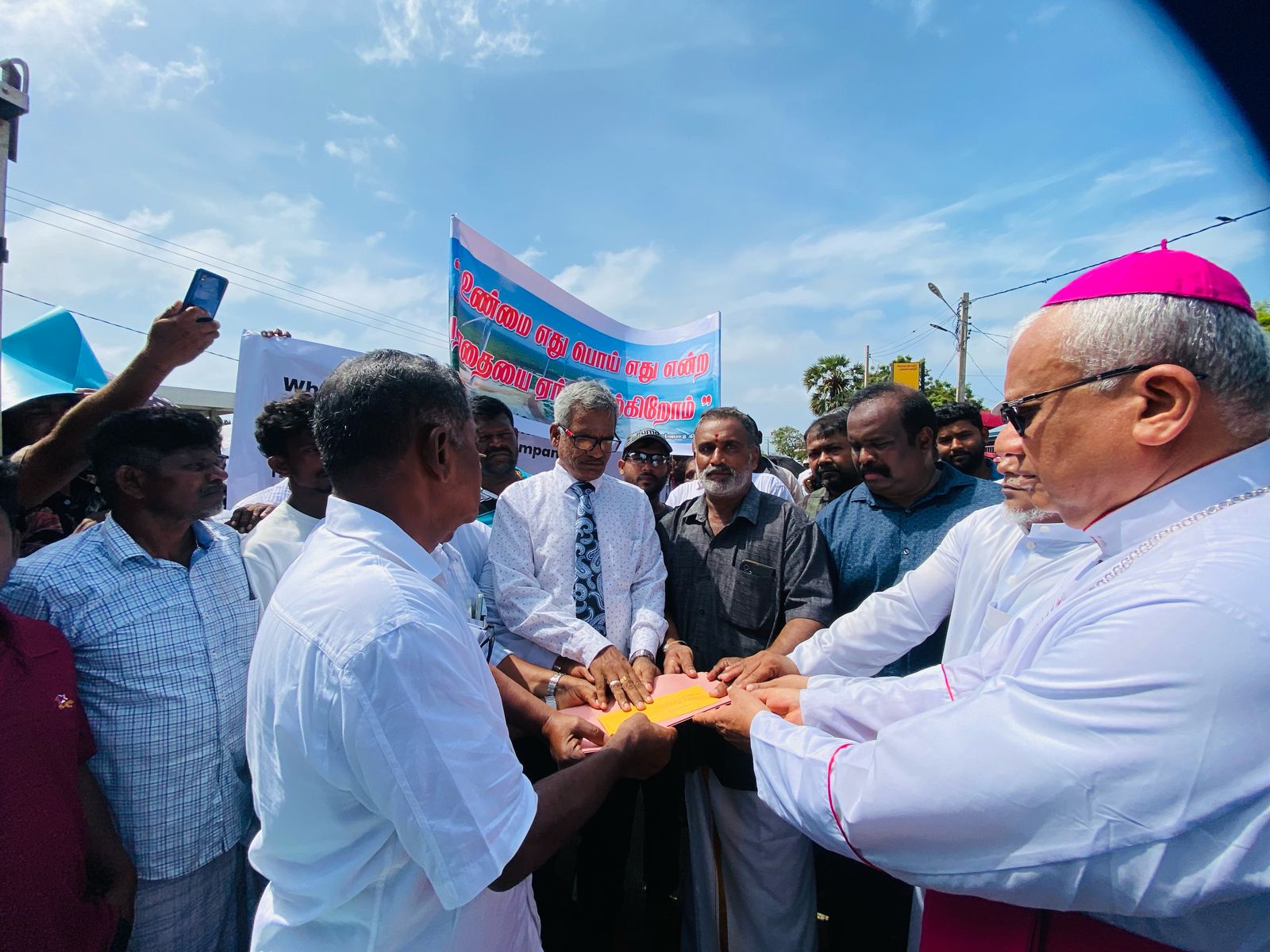 Protest against mannar wind power