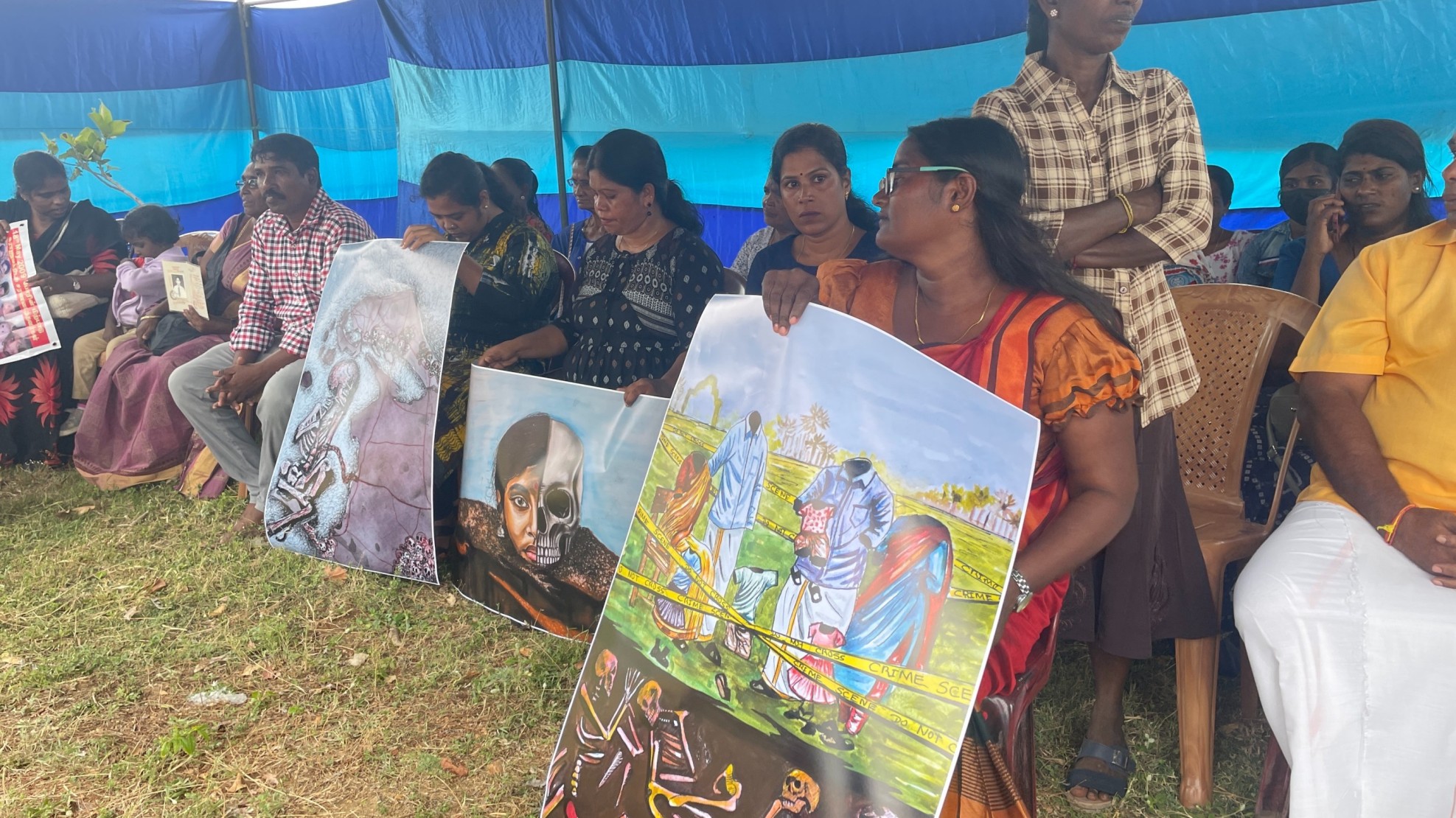 Unextinguished flame protest in chemmani