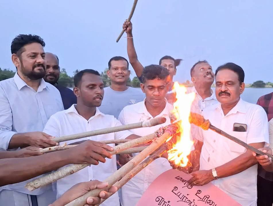 Unextinguished flame protest in chemmani