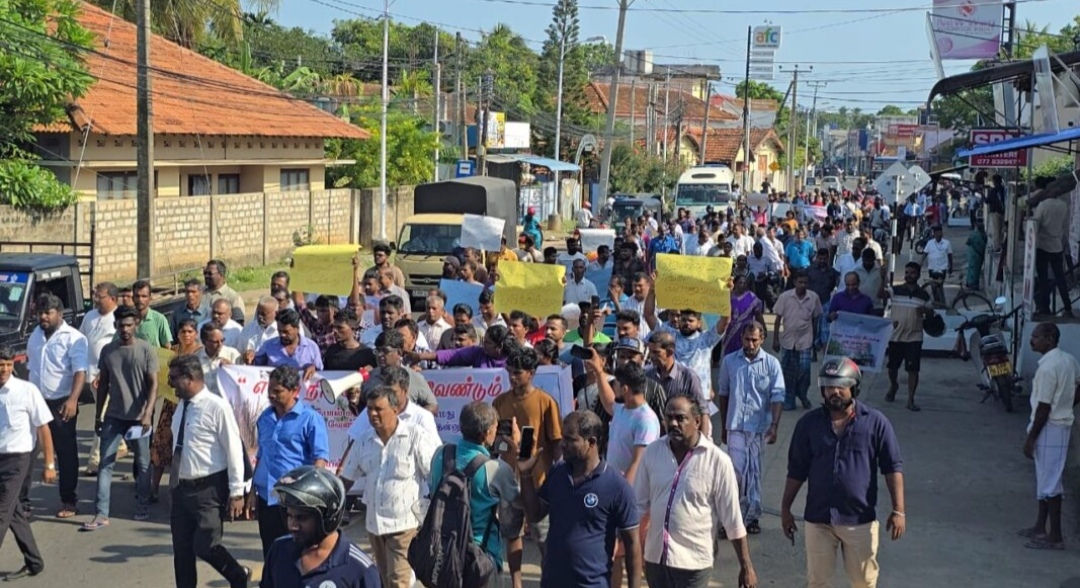 Protest at Point Pedro 