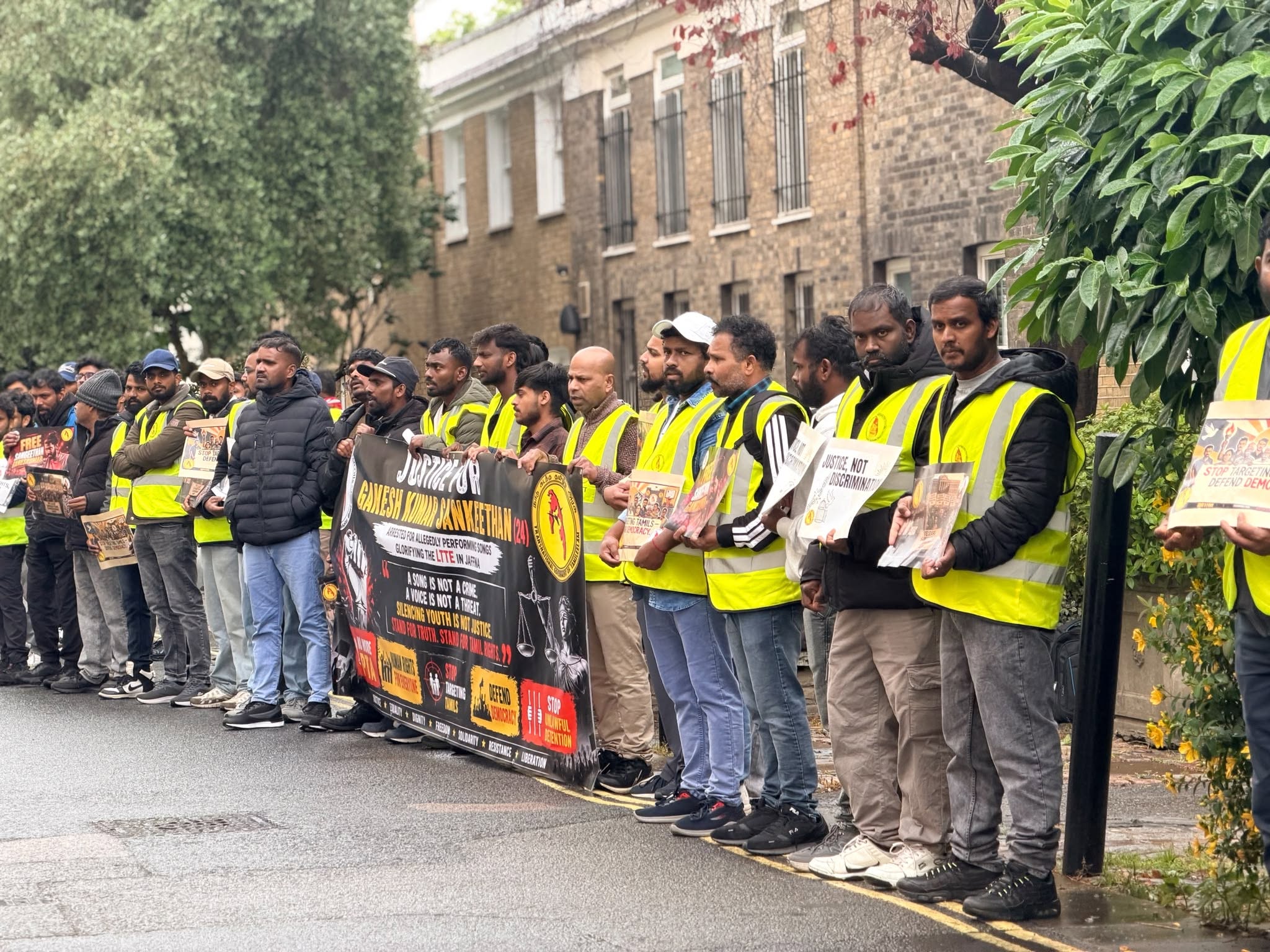 London protest over Hiphop Sangee's arrest