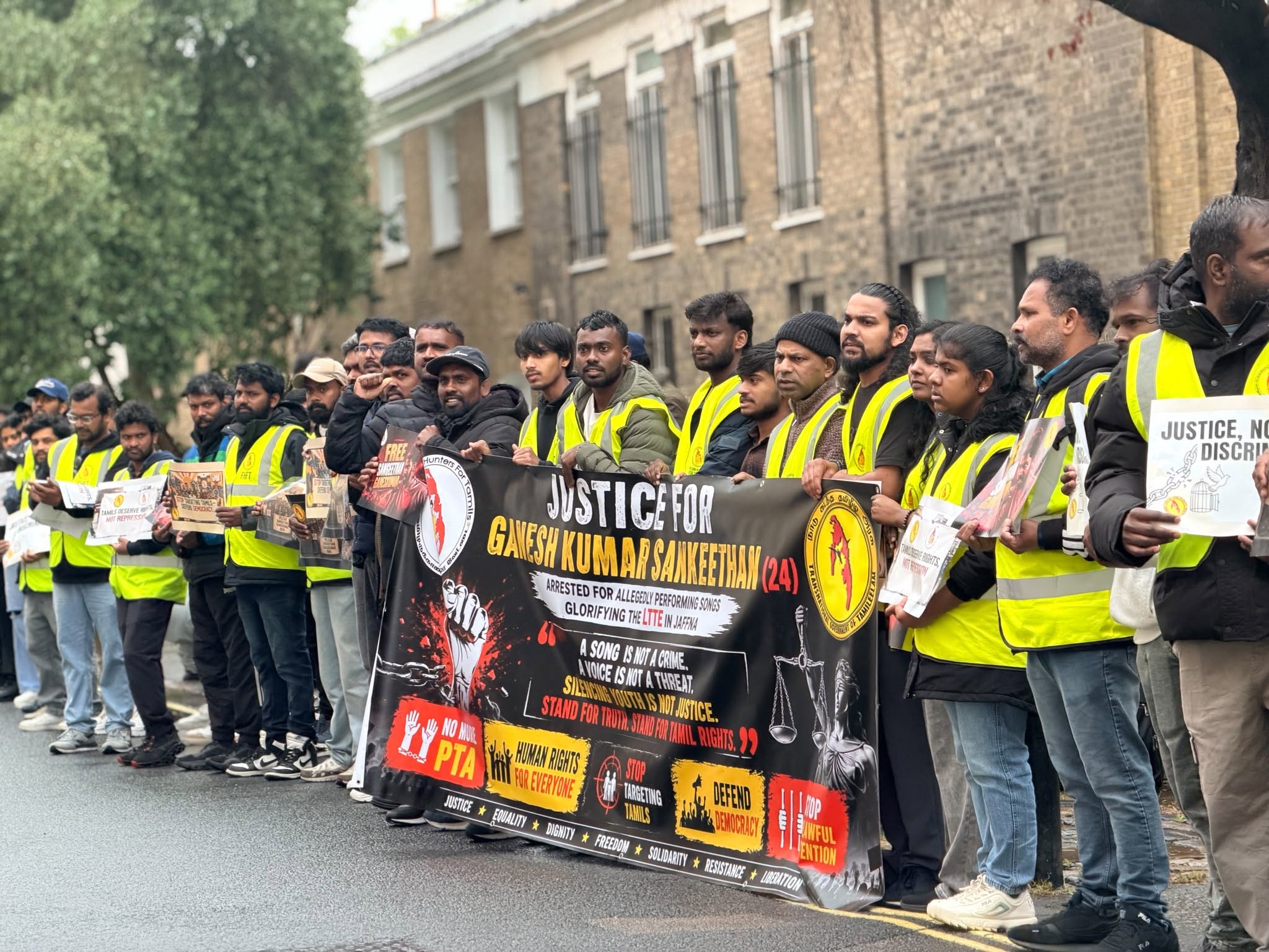 London protest over Hiphop Sangee's arrest