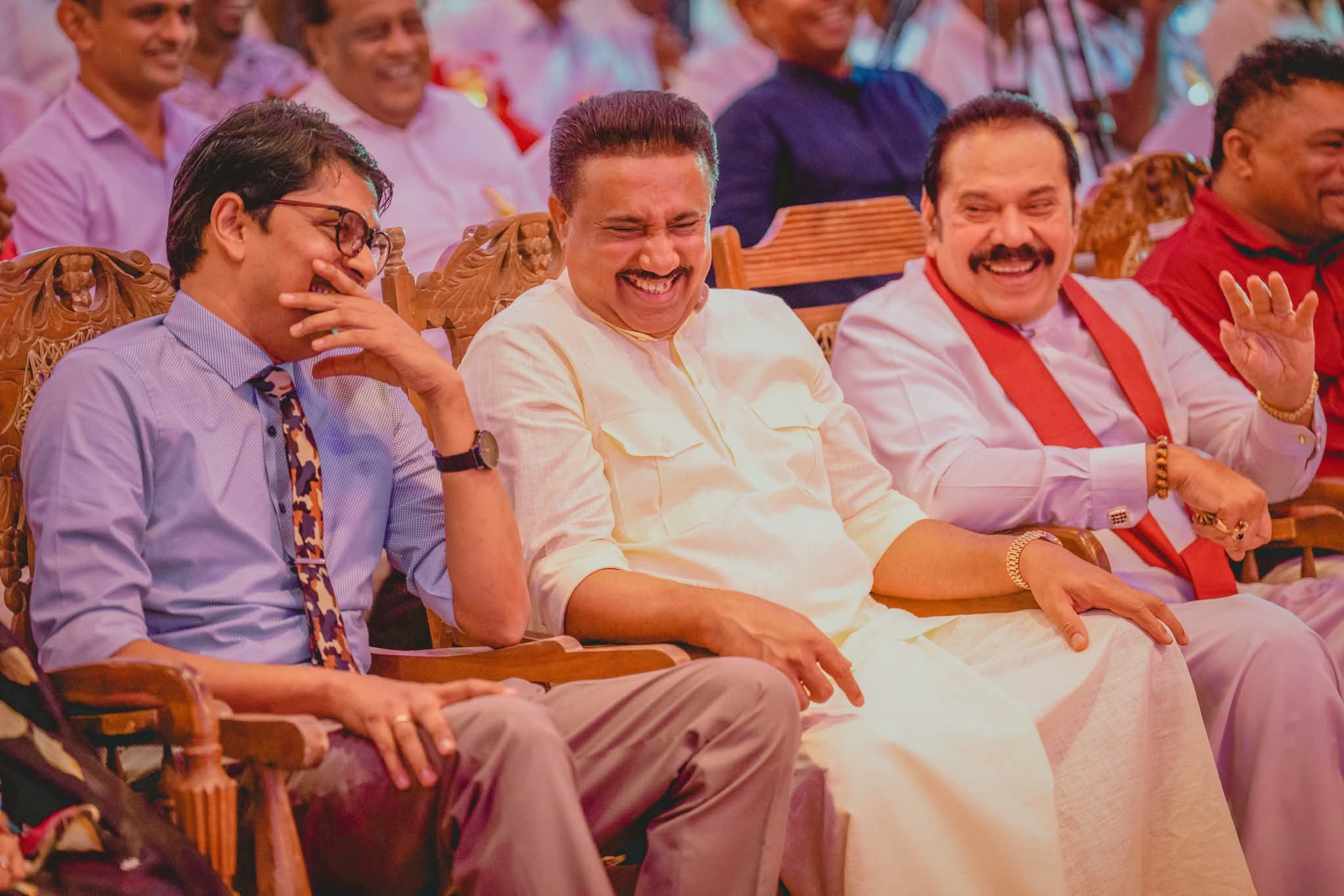 Ramanathan Archchuna with Mahinda Rajapaksa