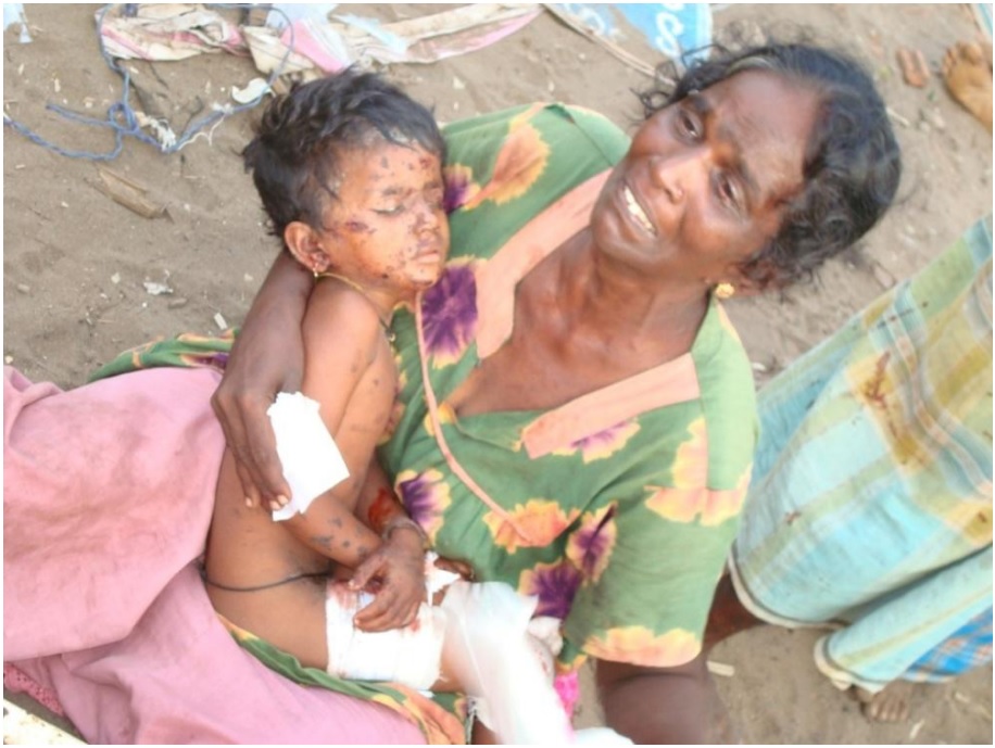 Photographs: The aftermath of intense shelling by the Sri Lankan military on May 10th 2009.