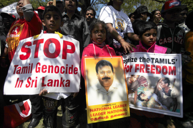 Tamils protest in Toronto on May 13th 2009.